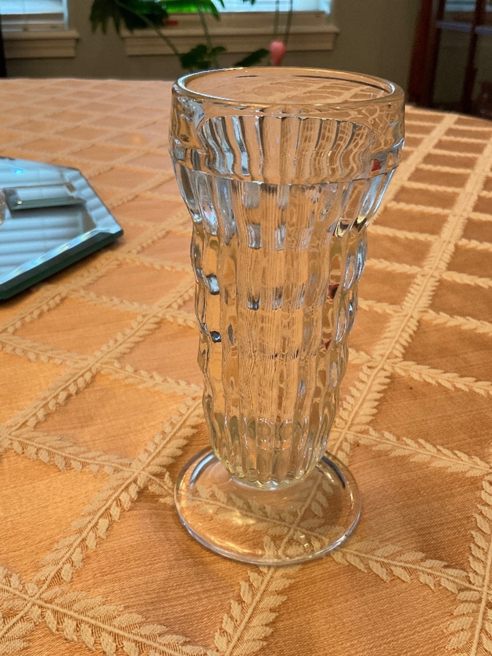 Vintage Jeanette glass single parfait glass.  1930s.  EUC